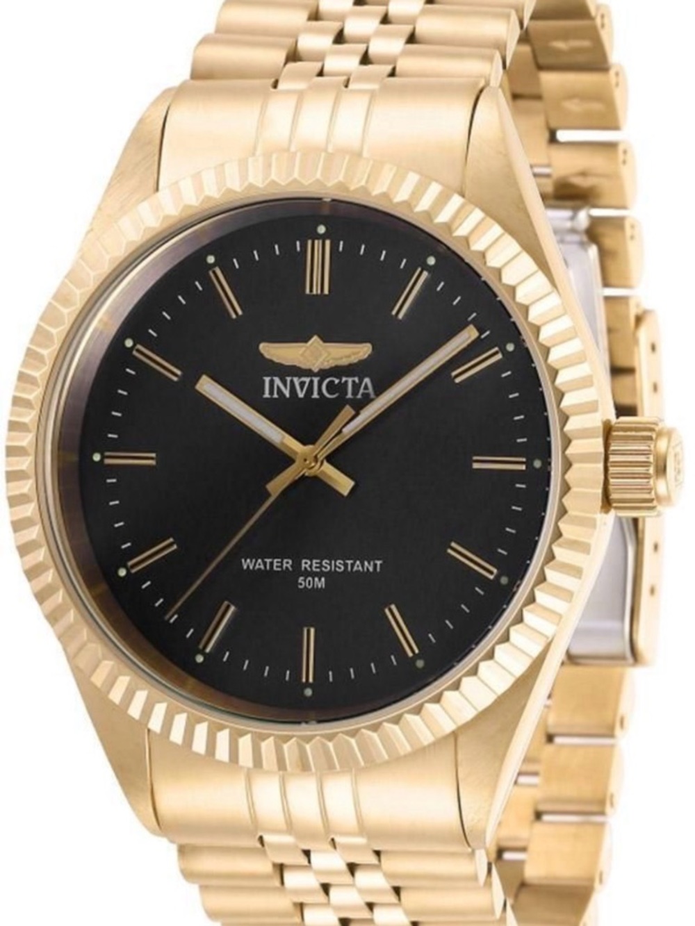 Invicta Specialty Men’s 43 mm Gold and Black Classic Dress Watch (29383)
